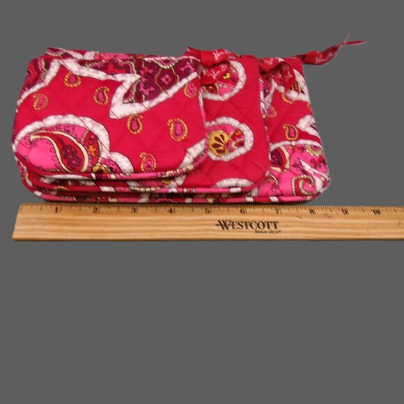 Vera Bradley Lined Trio Cosmetic Makeup Bag Set of 3 in Rosy Posies Fabric - Picture 5 of 6